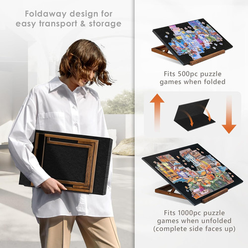 Foldable jigsaw puzzle board - foldable,