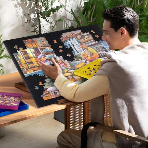 Foldable jigsaw puzzle board - foldable,