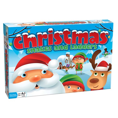 Christmas snakes ladders - christmas,