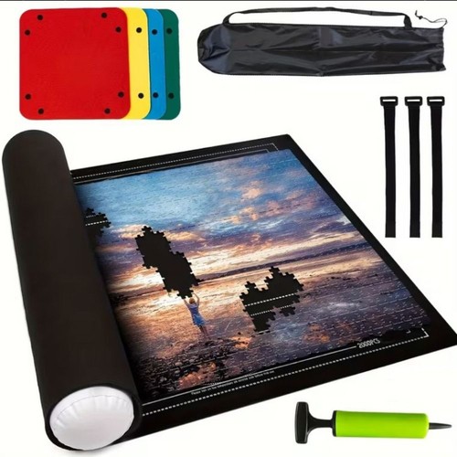 Puzzle mat roll portable - puzzle, felt