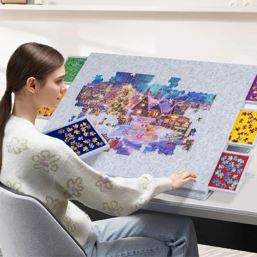 Foldable puzzle board with - foldable,